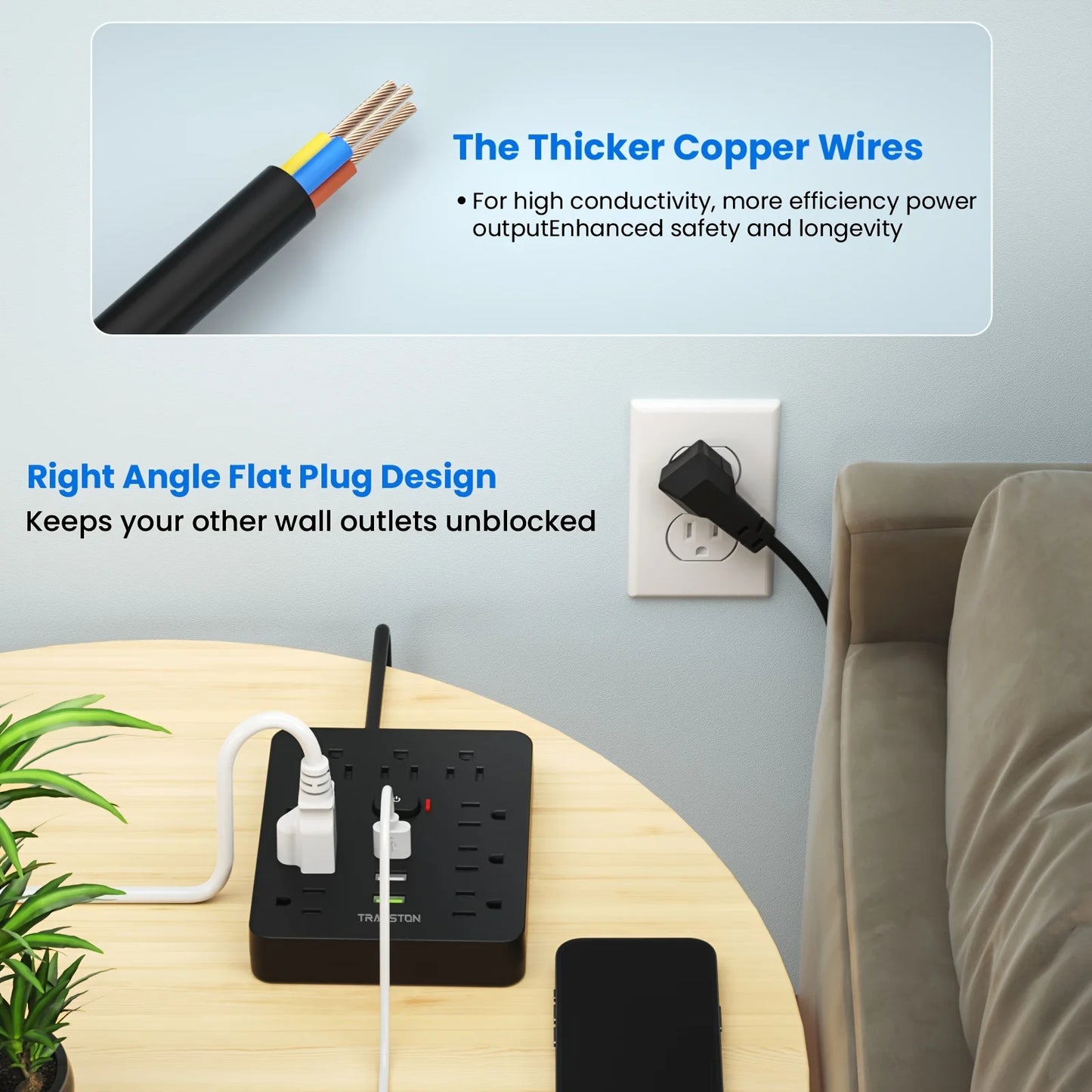Power Outlet with Surge Protector