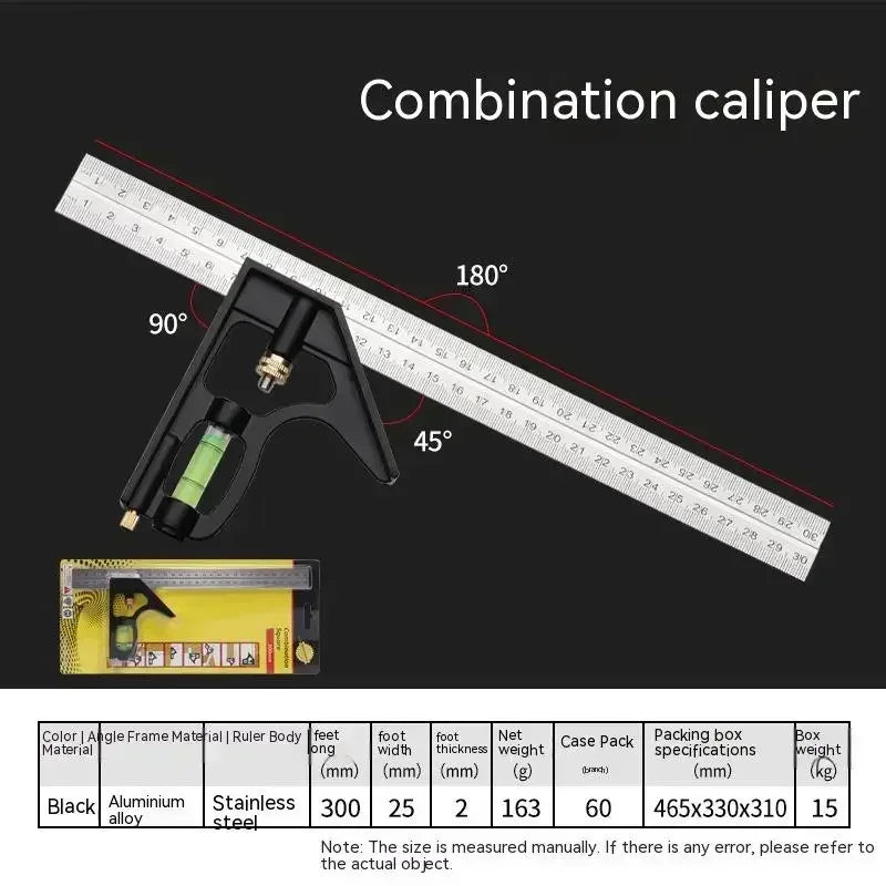 3 In 1 Square Angle Ruler Set