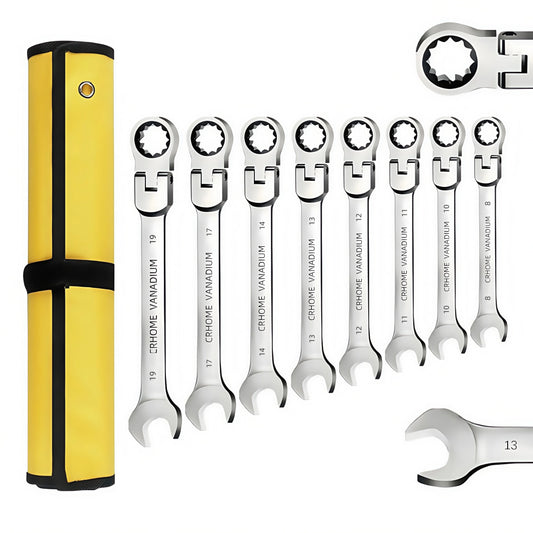 8-Piece Yellow Canvas Bag Wrench Set