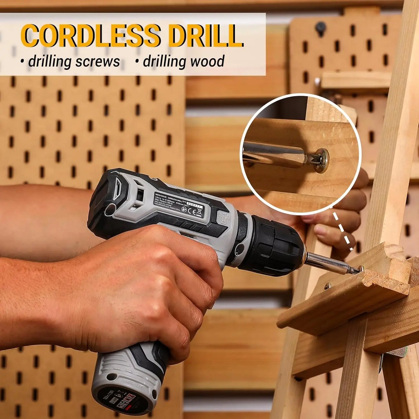 Cordless 12V Battery Electric Drill Driver