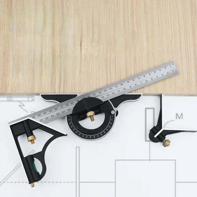 3 In 1 Square Angle Ruler Set