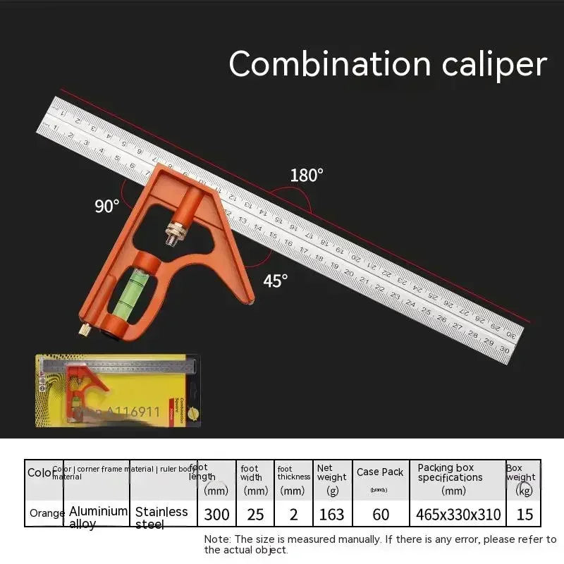 3 In 1 Square Angle Ruler Set